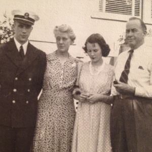 Betty Wilson with her brother, and parents