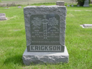 Gustaf and Lovisa Erickson Grave Marker