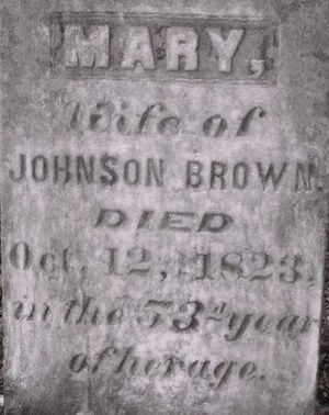 Grave marker for Mary Brown