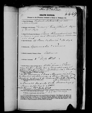  Death notice Fredrick Antonie Janse van Nuwehuyse 8 July 1840
