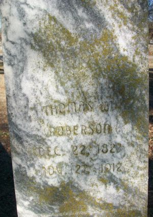 Headstone of Thomas Wiley Roberson
