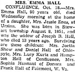 Emma Hall obituary