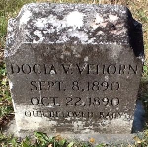 Docia Vehorn tombstone