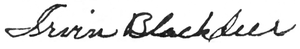 Irvin Blackdeer's Signature