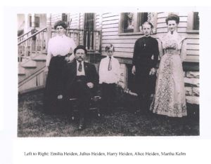 Emilie, Julius, Harry, and Alice Heiden, and Martha Kelm