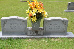 William & Martha Jones - Headstone