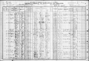 Jeptha & Margaret Standley +Arvena & John Bowers 1910 Census
