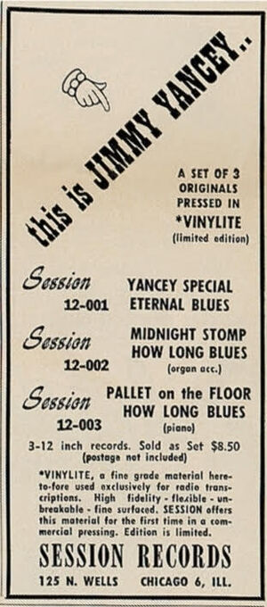 Ad for Jimmy Yancey records, 