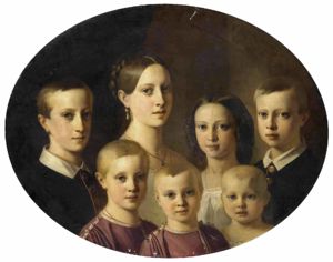 Duke of Oldenburg's children by V.J. De Gronckel (1853, Hermitage)