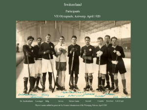 Swiss Ice Hockey Team - 1920