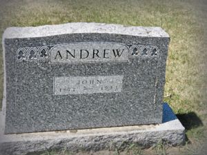 Monument for John W Andrew