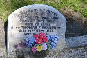 Gravestone: Thomas and Elizabeth Bradburn