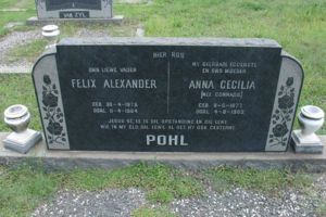 Felix Alexander and Anna Cecelia nee Conradie Pohl Graves