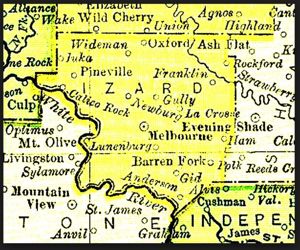 Izard County Map