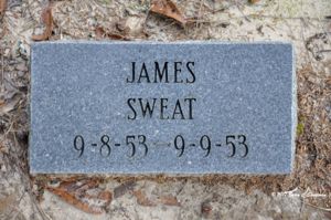Grave marker of James Sweat