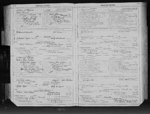Married Record for Edith ( Sloan ) Newport, and Joe Bowling