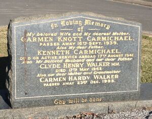 Gravestone - Carmichael and Walker
