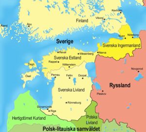 Svenska Estland, en av Sveriges tre baltiska besittningar