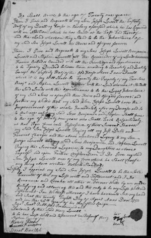 Will of widow Mary Lowell - p. 2