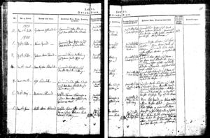 Mette Andersdatter birth and baptism record
