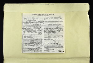 Death Certificate for Susan Emma Hamilton Street