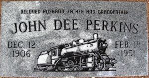 Headstone of John Dee Perkins 
