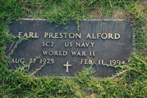 Earl Alford - Military Grave Marker