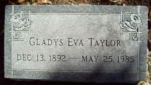 Gladys Eva Bruce Taylor headstone