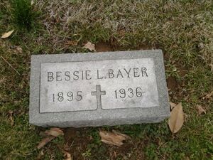 Bessie Louise (Covington) Bayer Headstone 