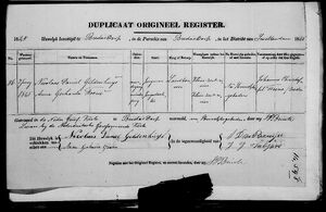 Marriage Nicolaas Daniel Gildenhúijs and Anna Gerharda Foerie 2 June 1845