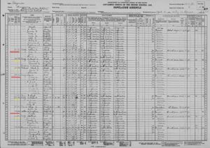 Davis, Reedy, Walton & Osborne Families 1930 Census