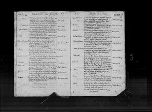 Baptismal record Johannis van de Westhuijsen - 1758