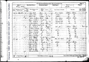 1861 Census - Household of Anthony McGlin