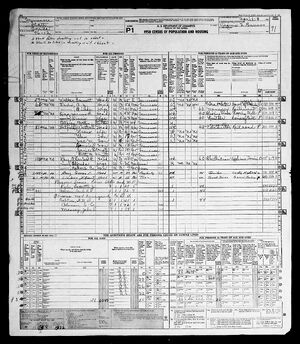 1950 census for Mellis Bilbrey