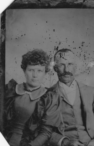 Anna and John Woodruff (tintype photo)