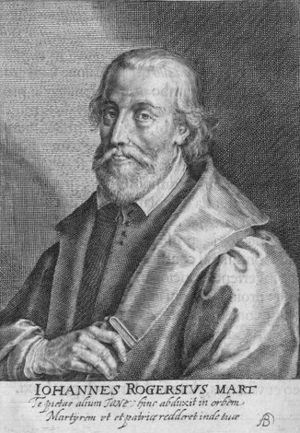 Rev. John Rogers, Martyr (1500-1555) - by Willem van de Passe