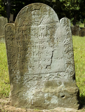 Deborah White was buried at Old Burying Ground in 1721