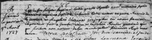 Baptized Record 1727 - Francois Laperriere