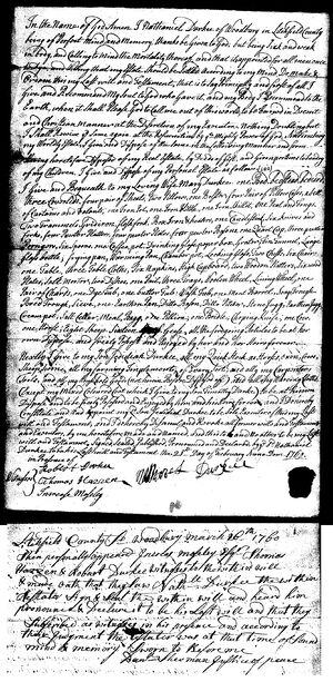 Will of Nathaniel Durkee