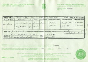 William Franklin and Mary Ann Aplin marriage record