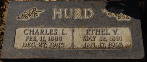 Tombstone of Charles and Ethel Hurd