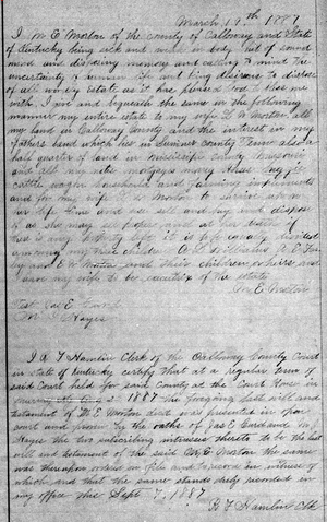 Will of   Missouri E. Morton