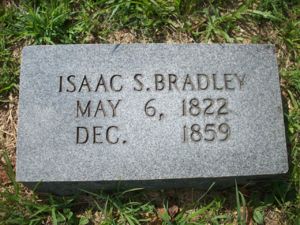 Gravestone for Isaac S. Bradley