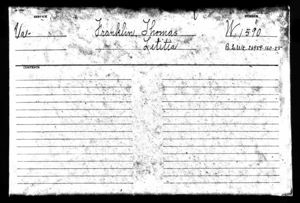 Thomas Franklin Revolutionary War Pension and Bounty-Land Warrant Application File
