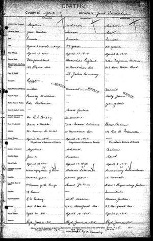 Edith Kelly Cosburn death registration