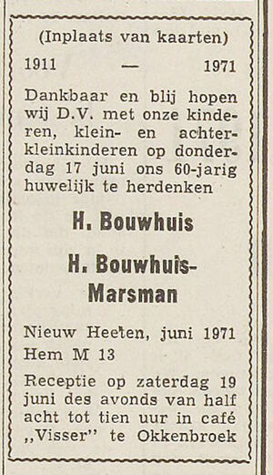 Bericht: 60-jarig huwelijk