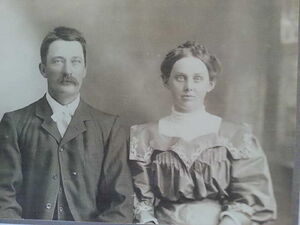 Wedding picture of Theodor Marinus Bach and Dorthea Marie Andreasen