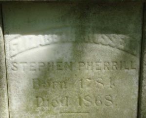 Elizabeth Pherrill Grave Marker