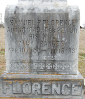 Mary Frances Rutelia Casey Florence monument