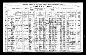 Bill Cann Canada Census 1921